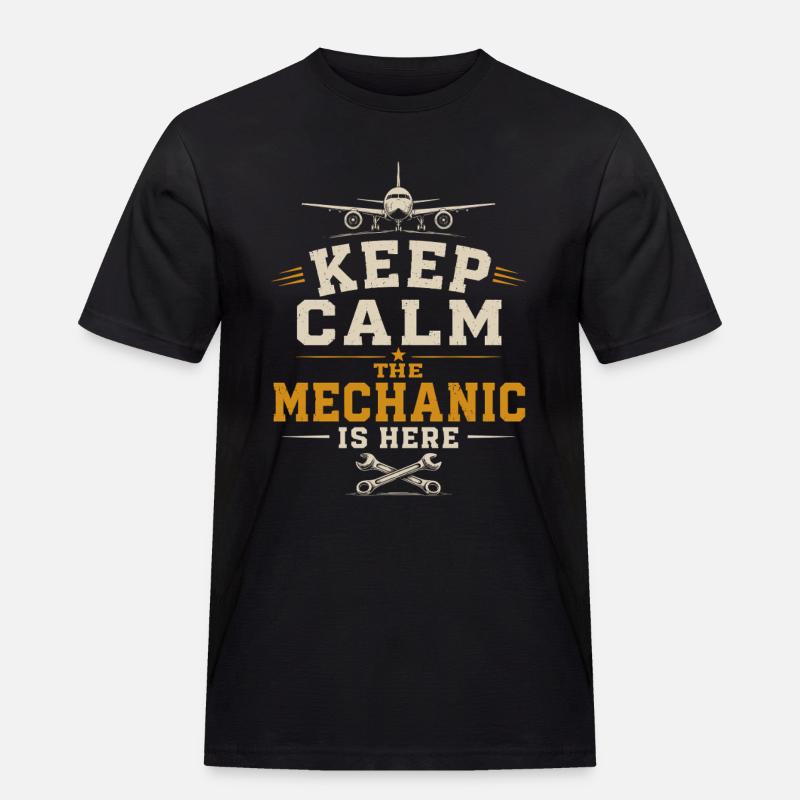 Flugzeugtechnik Luftfahrt Ingenieur Beruf - Männer Workwear T-Shirt - Schwarz