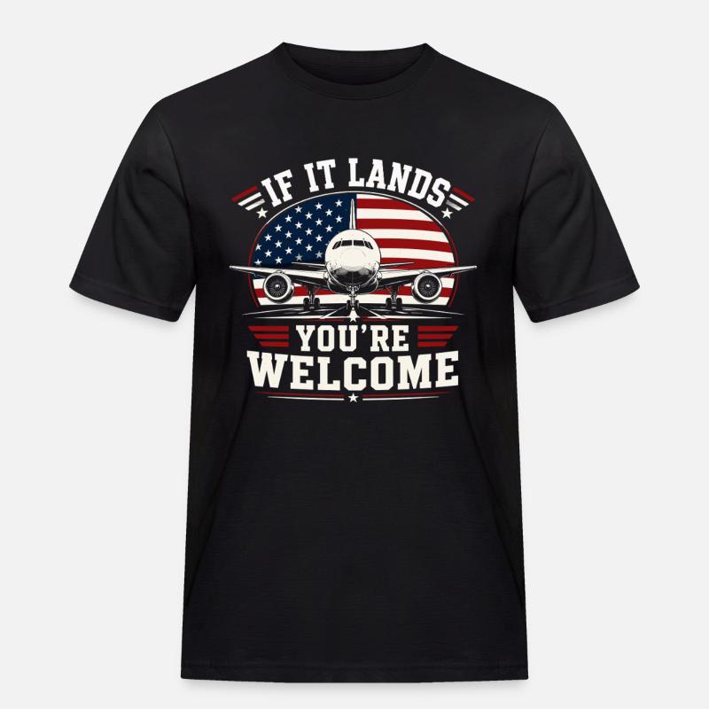 Luftfahrt Techniker Flugzeug Wartung - Männer Workwear T-Shirt - Schwarz