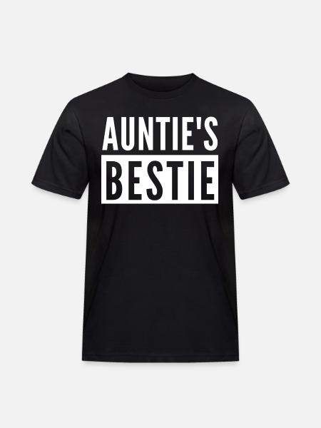 AUNTIE'S BESTIE - Men's Workwear T-Shirt - black