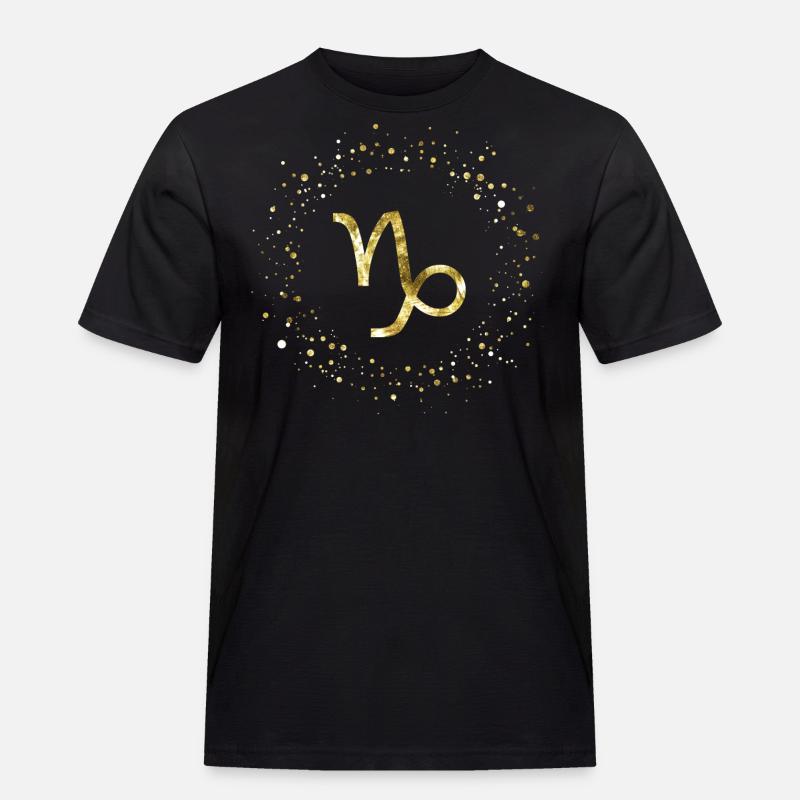 Steinbock Sternzeichen - Männer Workwear T-Shirt - Schwarz