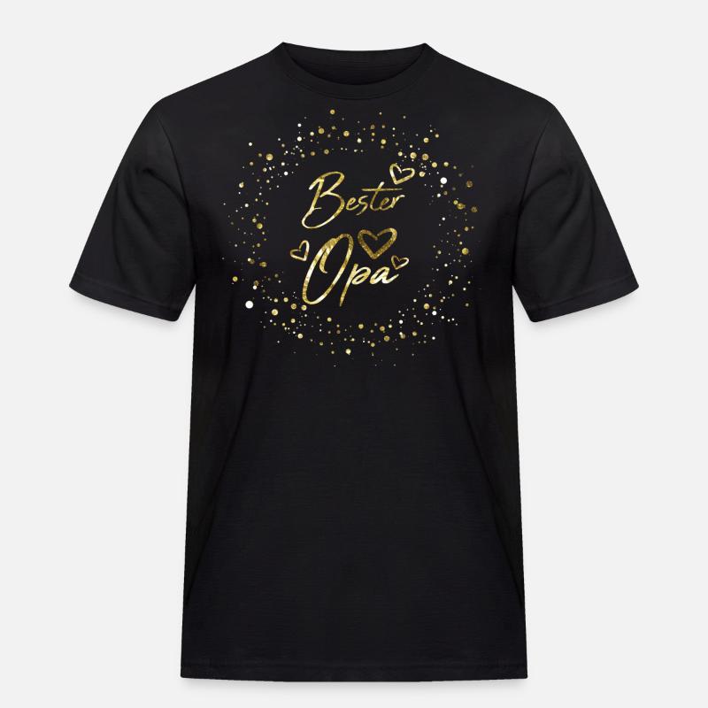 Bester Opa - Männer Workwear T-Shirt - Schwarz