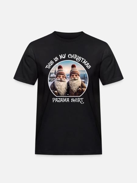 Gnome Dwarves Christmas Pajama - Men's Workwear T-Shirt - black