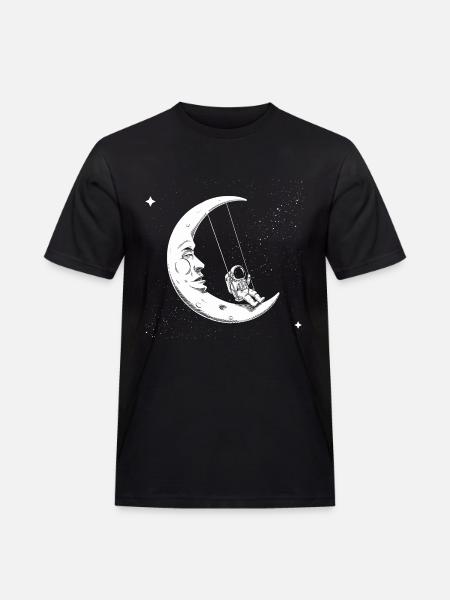 Astronaut Moon Swings - Men's Workwear T-Shirt - black