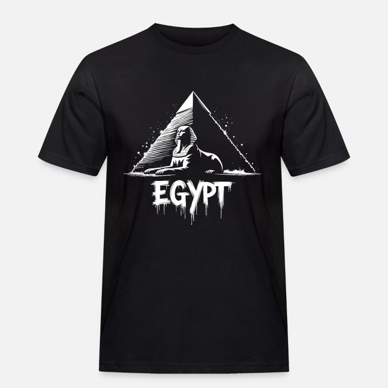 Ägypten Sphinx Pyramide - Männer Workwear T-Shirt - Schwarz