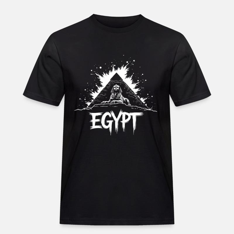 Ägypten Sphinx Pyramide - Männer Workwear T-Shirt - Schwarz