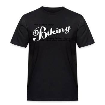 vélo - T-shirt Workwear homme - noir - Devant - AI Model Male 178 light (178cm)