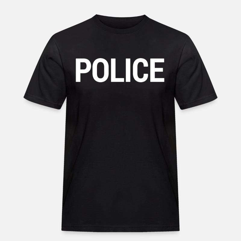 Polizei, Polizei - Männer Workwear T-Shirt - Schwarz