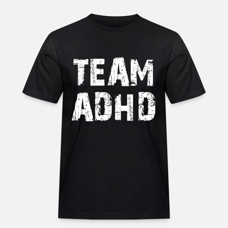 ADHS - Männer Workwear T-Shirt - Schwarz