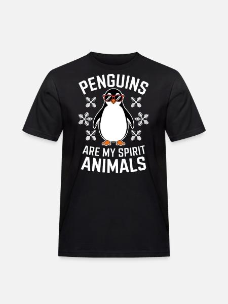 Penguin Saying Funny Penguins Gift - Men's Workwear T-Shirt - black