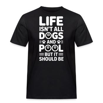 Pool Billiard Spruch Lustig Pool Billiard Geschenk - Männer Workwear T-Shirt - Schwarz - Vorne - AI Model Male 178 light (178cm)
