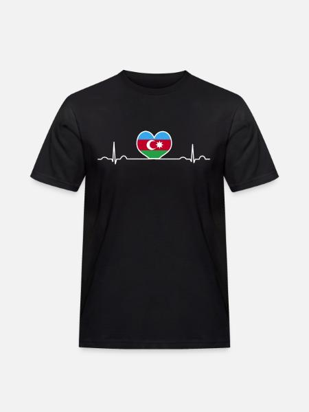 Aserbaidschan - Männer Workwear T-Shirt - Schwarz