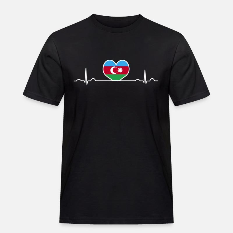 Aserbaidschan - Männer Workwear T-Shirt - Schwarz