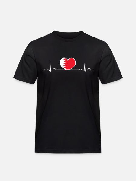 Bahrain - Männer Workwear T-Shirt - Schwarz