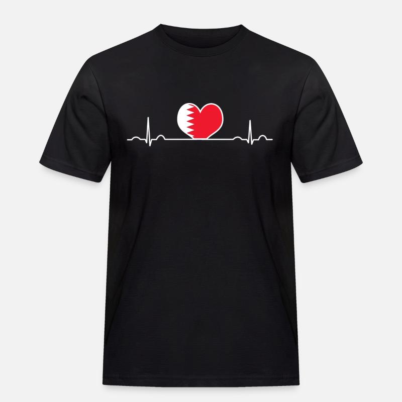 Bahrain - Männer Workwear T-Shirt - Schwarz