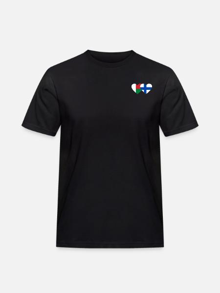 Madagascar Finland Heart Flag - Men's Workwear T-Shirt - black