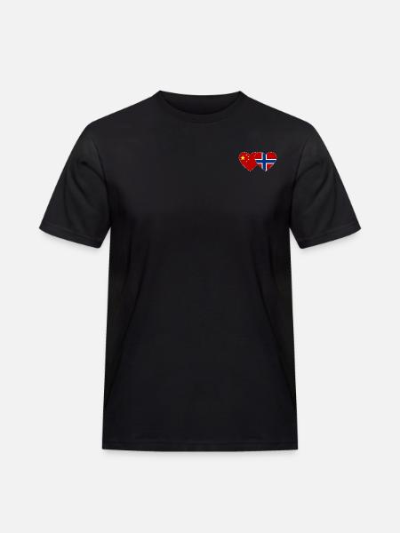 China Norway Heart Flag - Men's Workwear T-Shirt - black
