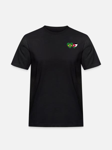 Brazil Jordan Flag Heart - Men's Workwear T-Shirt - black