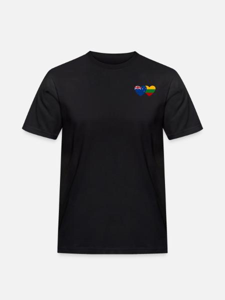 New Zealand Lithuania flag - Men's Workwear T-Shirt - black