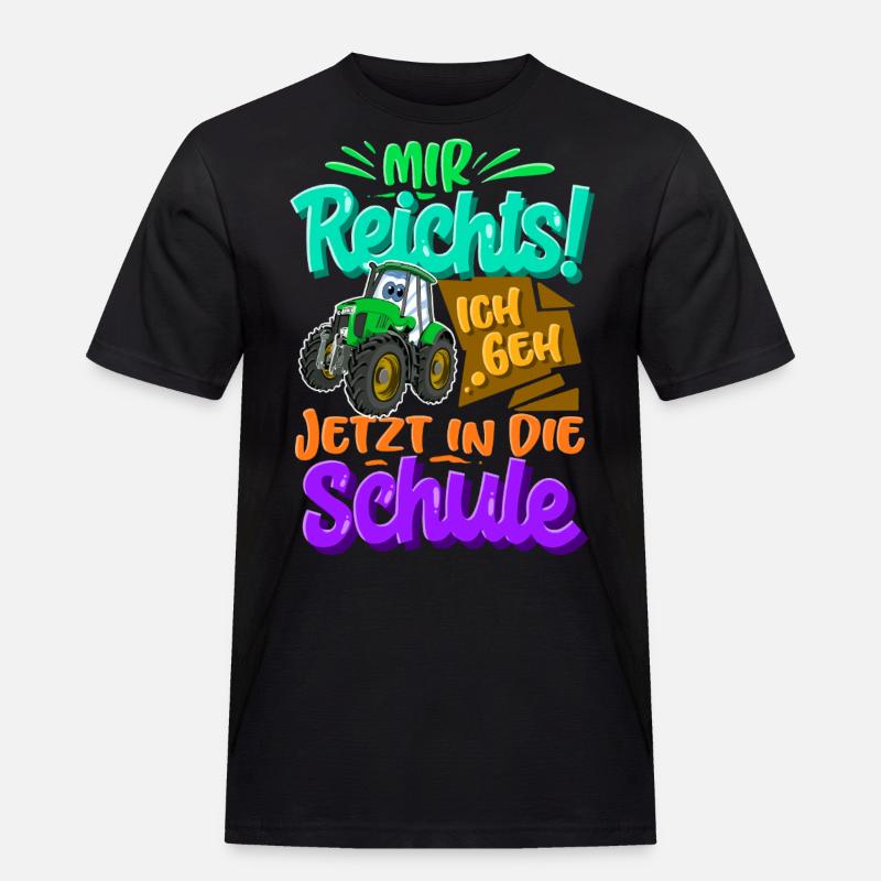 Traktor Kinder Einschulung - Männer Workwear T-Shirt - Schwarz