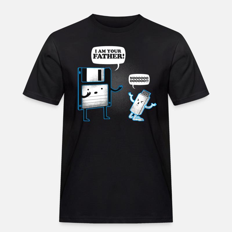 Diskette USB-Stick Retro - Männer Workwear T-Shirt - Schwarz