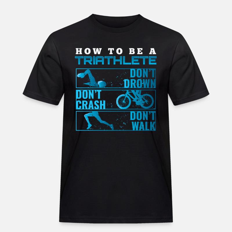 Triathlon Tshirt Geschenk Evolution Männer - Männer Workwear T-Shirt - Schwarz