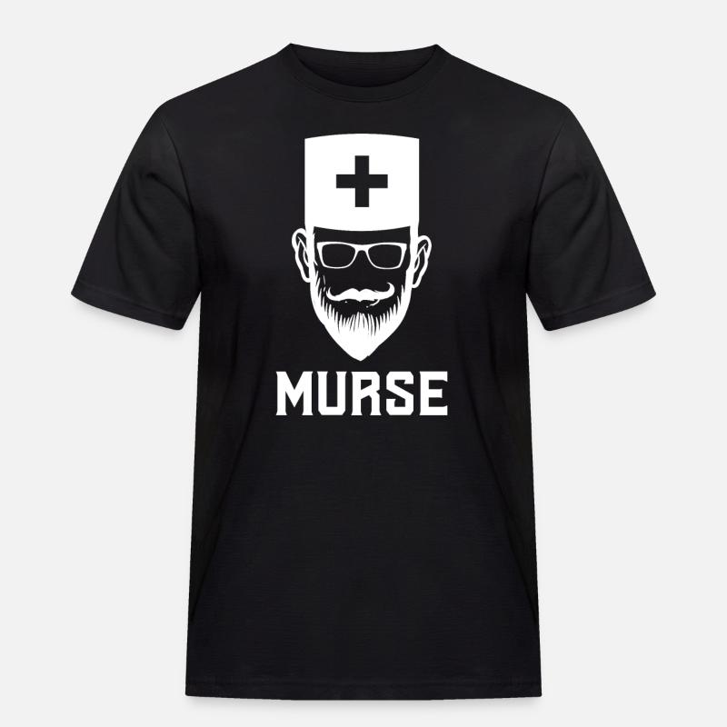 Murse Krankenpfleger männlich MFA Geschenk - Männer Workwear T-Shirt - Schwarz