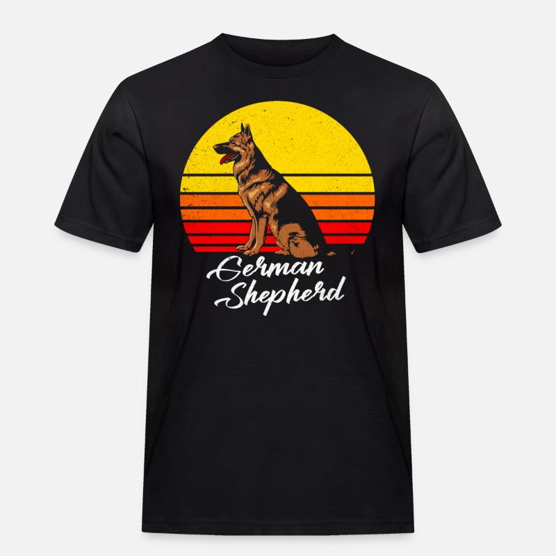 Deutscher Schäferhund - Männer Workwear T-Shirt - Schwarz