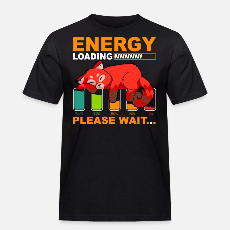 Energy Loading Please wait - Männer Workwear T-Shirt - Schwarz