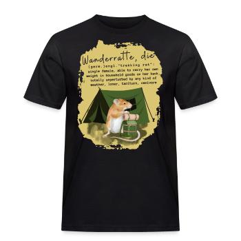 Trekking Ratte - Wanderratte - FunktionsShirt - Männer Workwear T-Shirt - Schwarz - Vorne - AI Model Male 178 light (178cm)