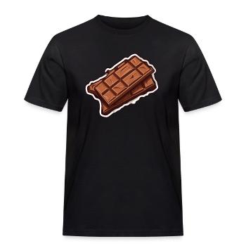 Barre chocolatée - T-shirt Workwear homme - noir - Devant - AI Model Male 178 light (178cm)