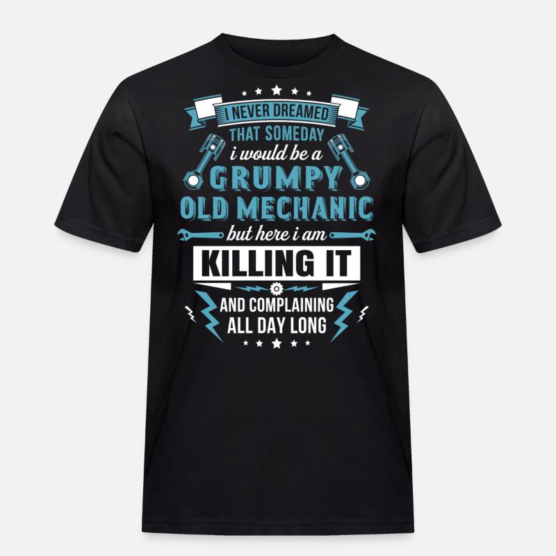 Grumpy Old Mechanic - Men's Workwear T-Shirt - black