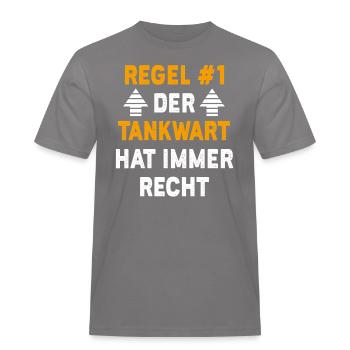 Tankwart Geschenk Geburtstag Spruch - Männer Workwear T-Shirt - Grau - Vorne - AI Model Male 185 dark (185cm)