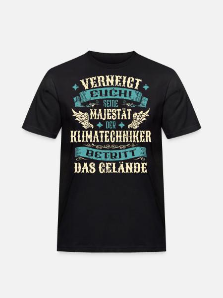Klimatechniker Geschenk Lustige Sprüche - Männer Workwear T-Shirt - Schwarz