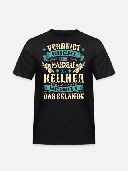 Kellner Geschenk Lustige Sprüche - Männer Workwear T-Shirt - Schwarz