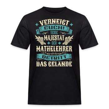 Mathelehrer Geschenk Lustige Sprüche - Männer Workwear T-Shirt - Schwarz - Vorne - AI Model Male 178 light (178cm)