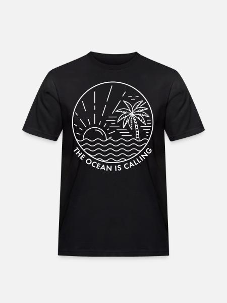 The Ocean is Calling - Men's Workwear T-Shirt - black
