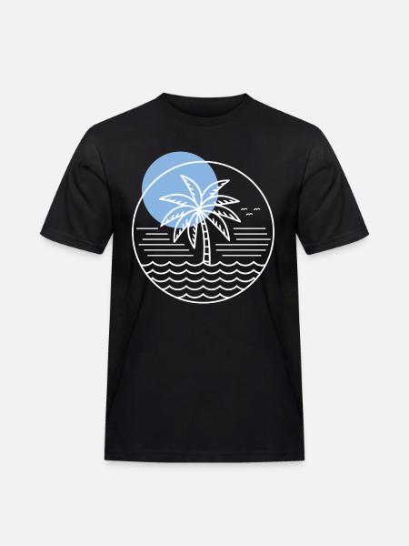 Palm Tree Circle - Men's Workwear T-Shirt - black