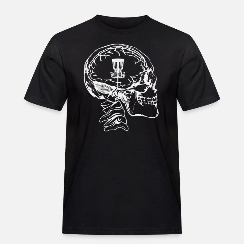 Disk Golf Kopf - Männer Workwear T-Shirt - Schwarz
