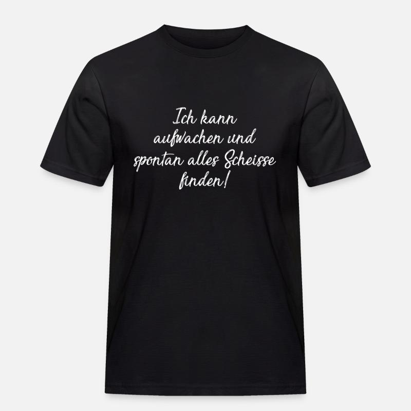 Morgenmuffel - Männer Workwear T-Shirt - Schwarz
