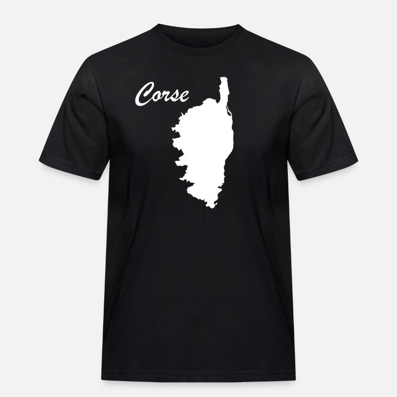 Korsika - Männer Workwear T-Shirt - Schwarz