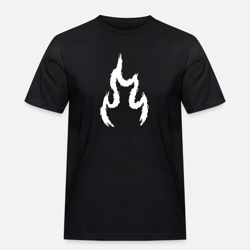 Feuer Symbol Geschenk - Männer Workwear T-Shirt - Schwarz