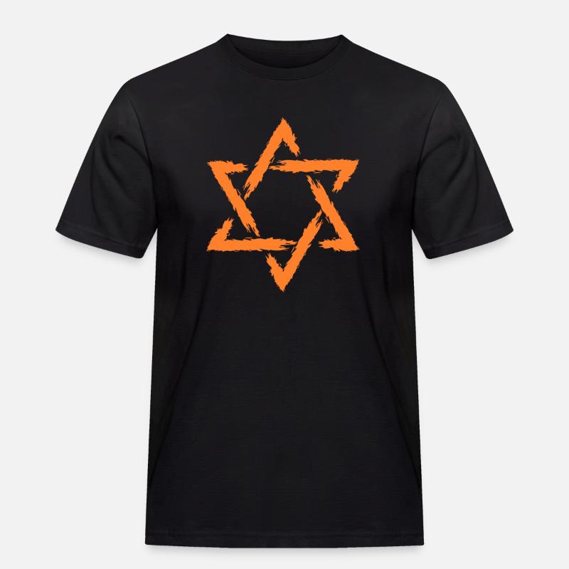 Davidstern Geschenk - Männer Workwear T-Shirt - Schwarz