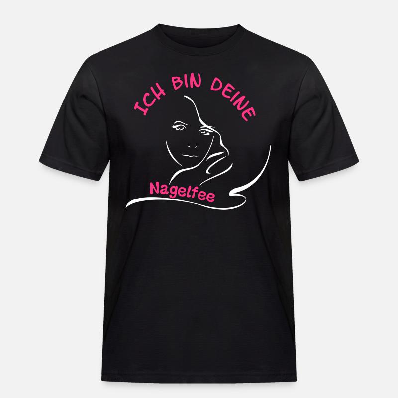 Ich bin deine Nagelfee - Männer Workwear T-Shirt - Schwarz