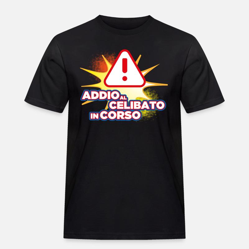 addio al celibato warning - Maglietta da lavoro per uomo - nero
