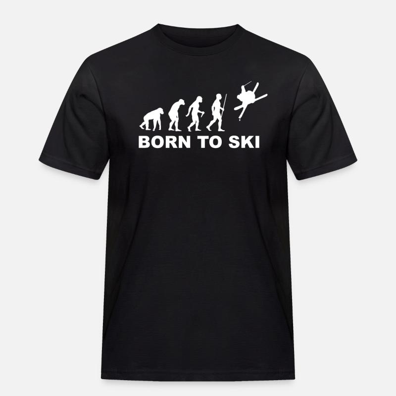 Ski_wit - Männer Workwear T-Shirt - Schwarz