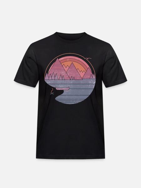 Mountain graphic - Men's Workwear T-Shirt - black
