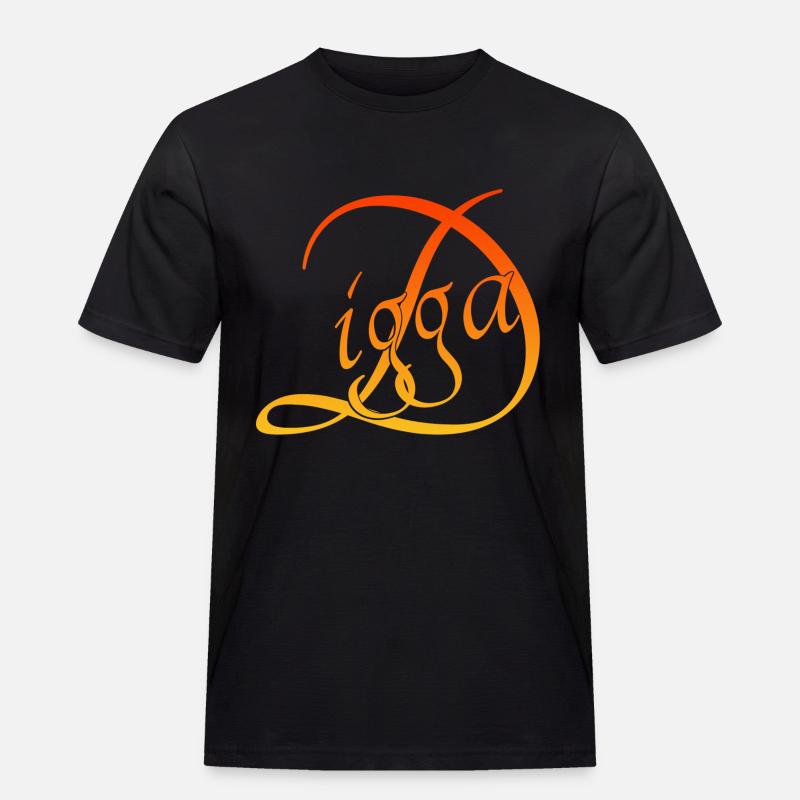 Digga - Männer Workwear T-Shirt - Schwarz