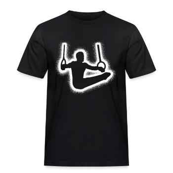 Turner Gymnastik Ringeturnen Jungen Herren Turnen - Männer Workwear T-Shirt - Schwarz - Vorne - AI Model Male 178 light (178cm)