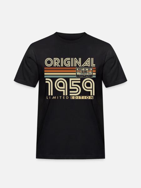 Original 1959 Vintage Vintage Cumpleaños Retro - Camiseta de trabajo para hombre - negro