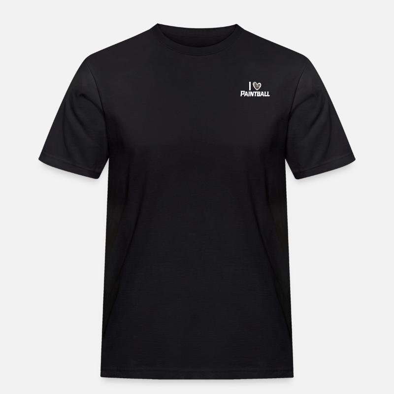iLovePaintbal - Männer Workwear T-Shirt - Schwarz